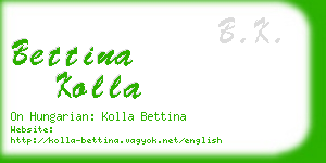 bettina kolla business card